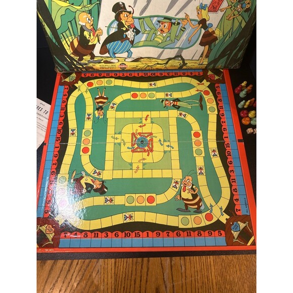 Vintage 1941 Milton Bradley “Mr. Bug Goes to Town” Board Game Complete - Picture 5 of 10